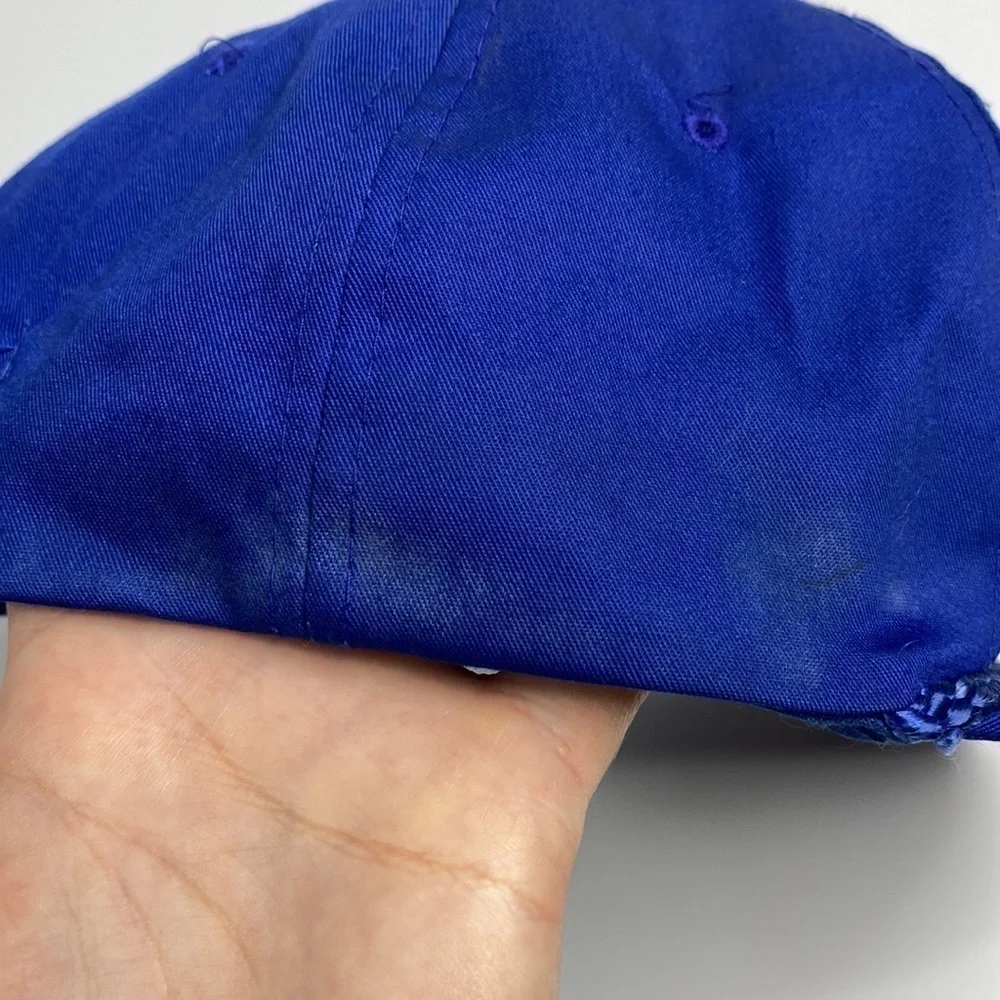 Vintage Nissin TAX AIR Blue Snapback Hat 80s